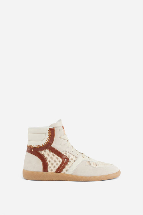 Farrah High Leather Sneakers - Off White