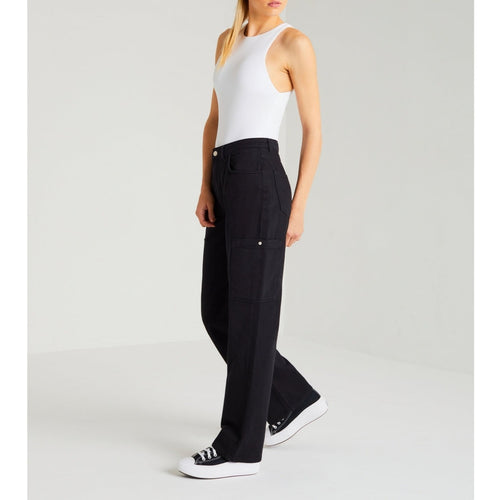 Oliver Color Straight Pants - Black - Woman