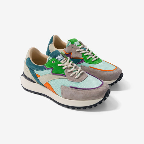 Menthol Flash Sneakers - Green, Orange, Purple