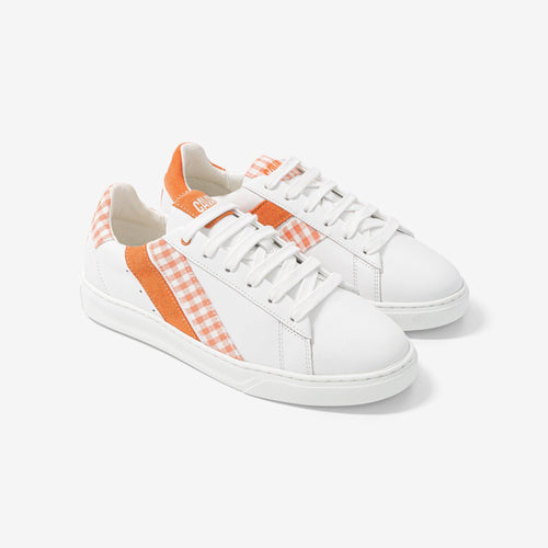 Orange Vichy Sneakers - Orange