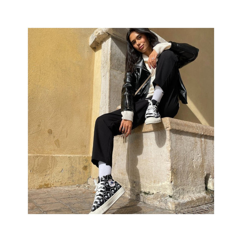 Converse Comme Des Gar ons Black Heart Print Black The Bradery