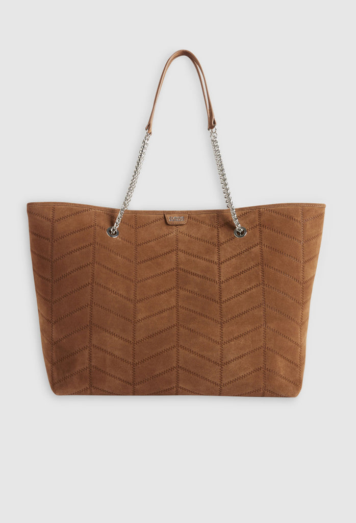 Sac Angela Cabas Suede Caramel The Bradery