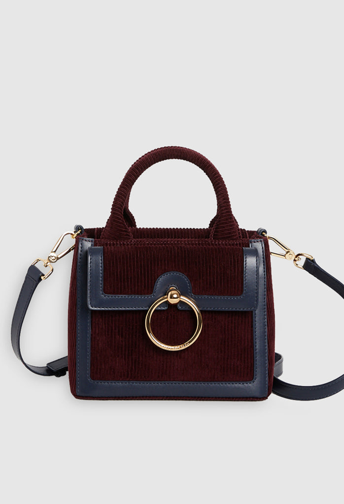 Bag Anouck Mini Corduroy Bordeaux France The Bradery