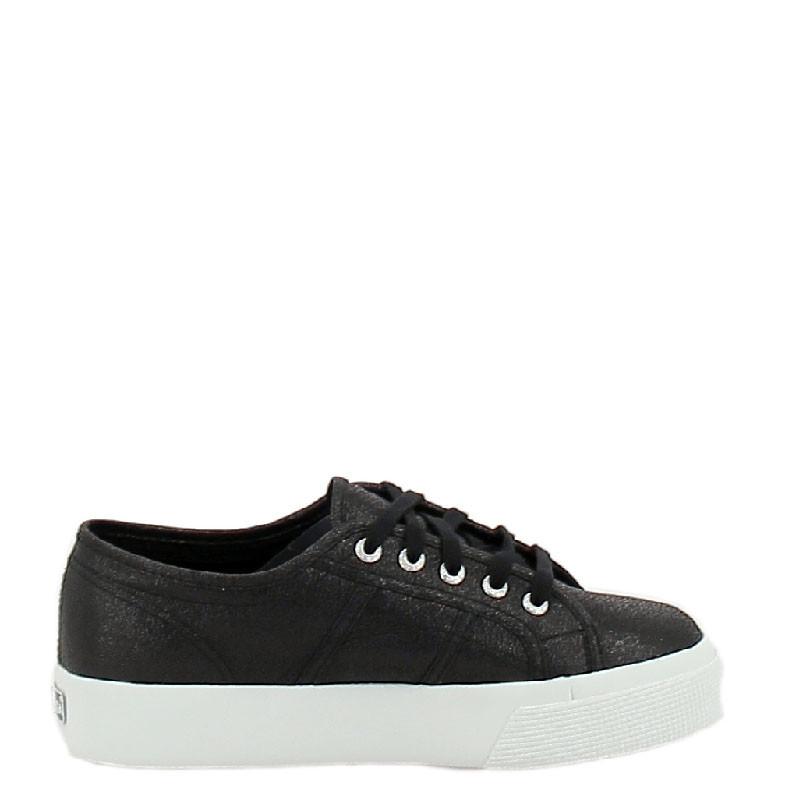 Superga Basket Lame Noir Femme