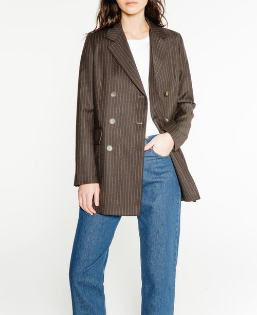 Warhol Blazer - Brown Stripes Coats & Jackets Margaux Lonnberg