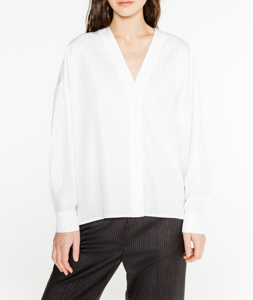 Lisa shirt - Blanc A Rayures Noirs HAUTS Margaux Lonnberg