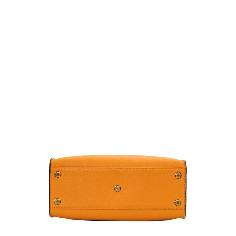 On my side leather handbag Louis Vuitton Orange in Leather - 33792674