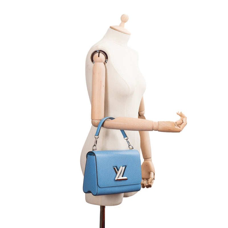 Louis Vuitton - Bag Twist Mm En Cuir Épi Bleu
