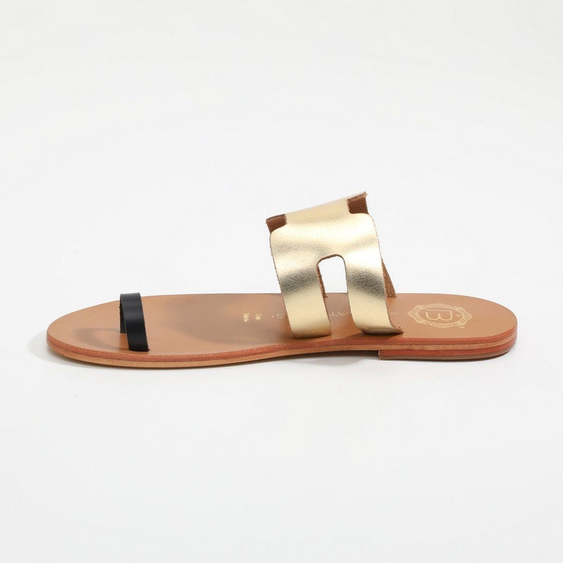 Entre-Doigts Moly Sandals - Dark Gold / Black | The Bradery